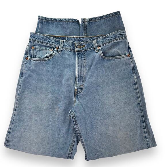 Vtg 90s Levis Jeans 550 Relaxed Fit Cotton Light Wash Blue Denim Mens W36 L34 - Picture 16 of 16